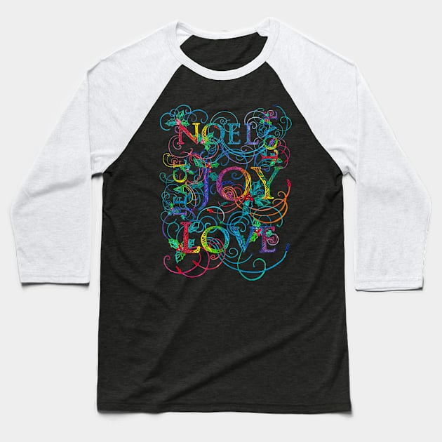 Love Joy Peace Baseball T-Shirt by Gingerlique